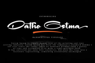 Datho Ostma: A Handwritten Font for Authentic Campaigns
